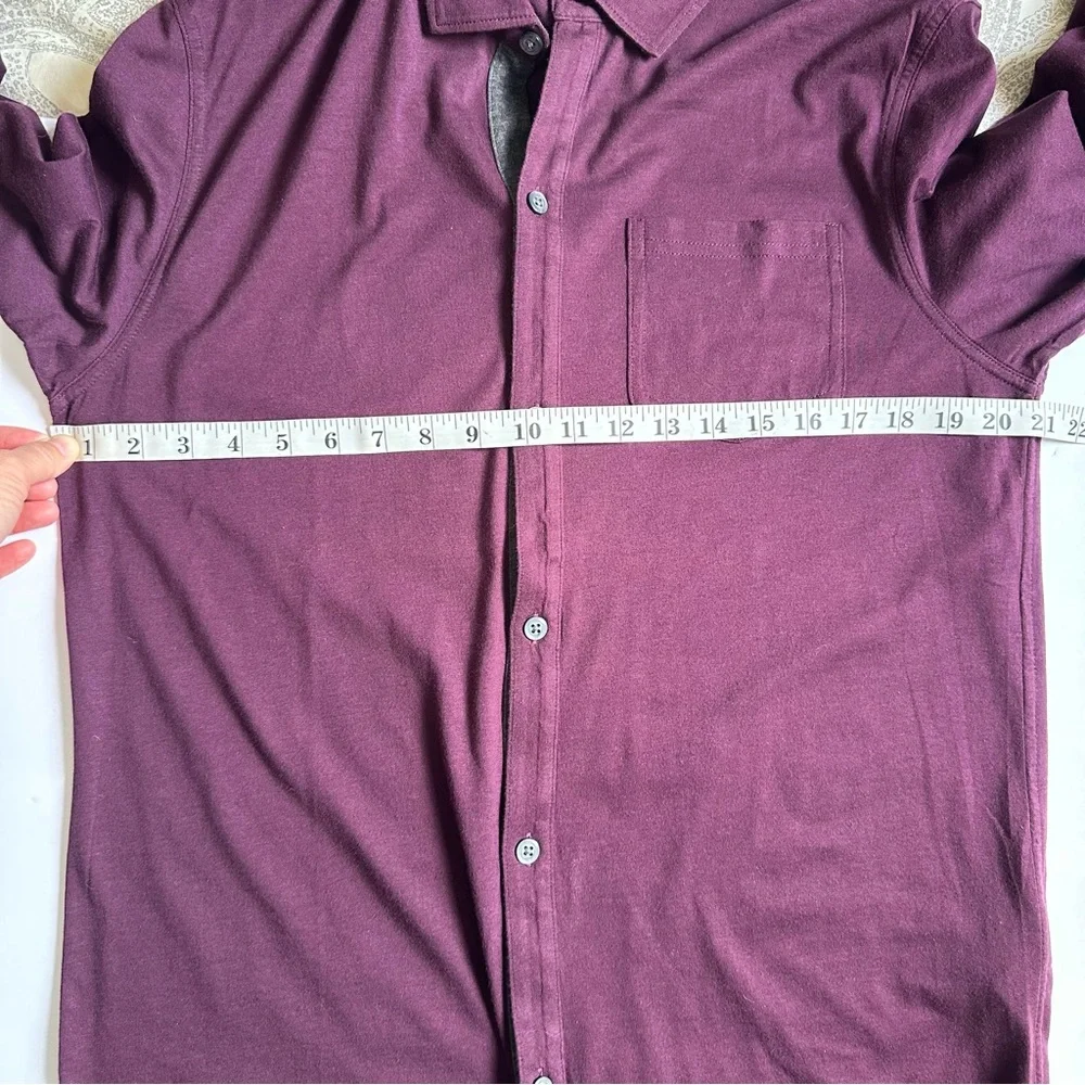 Banana Republic Men's Purple 90% Cotton 10% Cashmere Button-Up L/S Shirt- Large